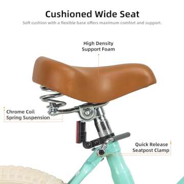 Kids Vintage Bike with Training Wheels - JOYSTAR 16 Inch