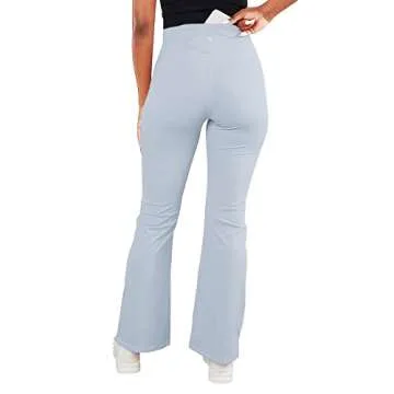 Aurgelmir Bootcut Yoga Pants with Pockets - Blue