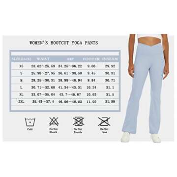 Aurgelmir Bootcut Yoga Pants with Pockets - Blue