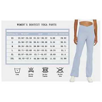 Aurgelmir Bootcut Yoga Pants with Pockets - Blue