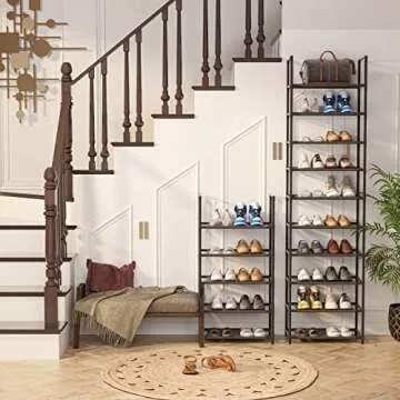 Z&L HOUSE 10 Tier Shoe Rack - Tall & Sturdy Shoe Organizer