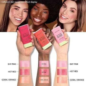 Mysense Pink Cream Blush Stick - Multi-use Hydrating Makeup