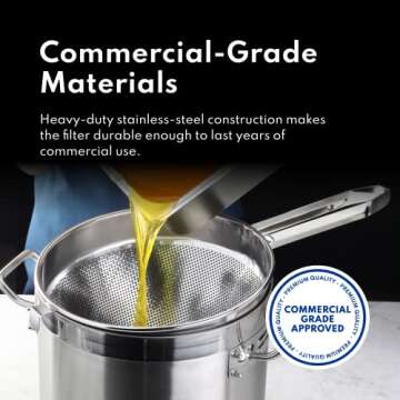 Versatile New Star Foodservice Stainless Steel Strainer