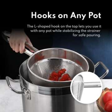 Versatile New Star Foodservice Stainless Steel Strainer