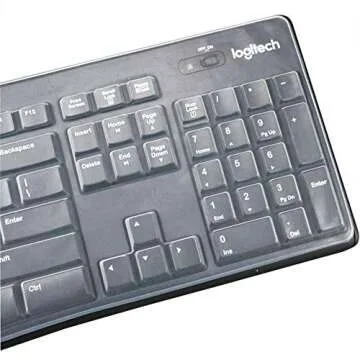 Ultra Thin Desktop PC Silicone Clear Keyboard Cover Skin Protector Compatible for Logitech MK270 Wireless Keyboard & Logitech K200 K260 K270 MK200 MK260 Keyboard (NOT for Other Desktop Keyboards)