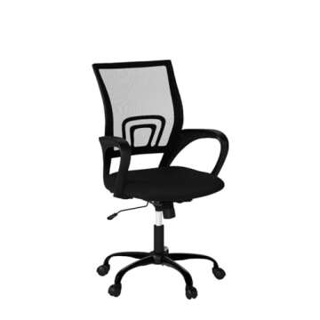 Ergonomic Office Chair Computer Desk Chair with Back Support Mesh Rolling Swivel PC Executive Chair Modern Adjustable Height Task Works Office Chair for Women Men, Black