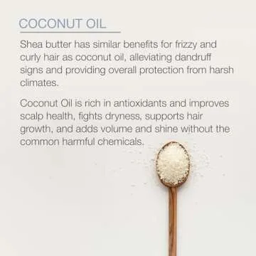 Pure Body Naturals Coconut Oil Hair Mask, Deep Conditioning Hair Treatment for Dry Damaged and Color Treated Hair, Sulfate Free Hair Conditioner, Moisturizes, Repairs, 8.8 Fl Oz