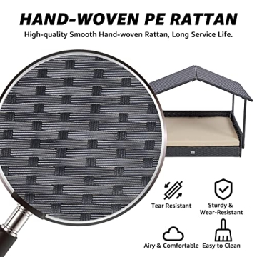 Comfort and Style: Wicker Dog House Elevated Bed