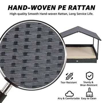 Comfort and Style: Wicker Dog House Elevated Bed