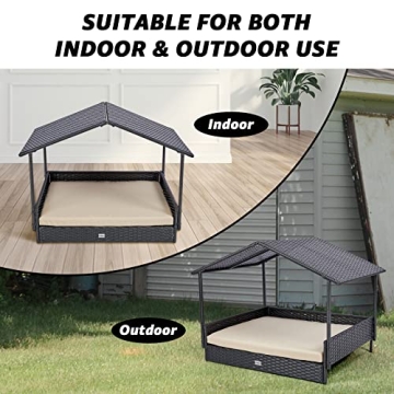 Comfort and Style: Wicker Dog House Elevated Bed