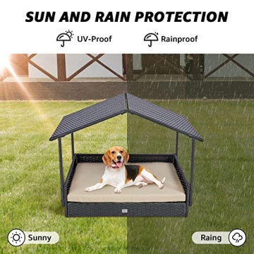 Comfort and Style: Wicker Dog House Elevated Bed