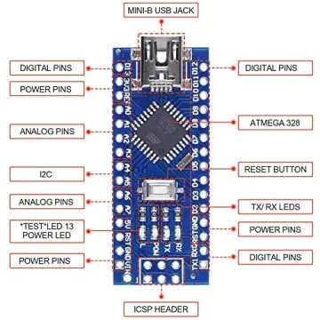 DORHEA Nano V3.0 ATmega328P Board for Arduino Projects
