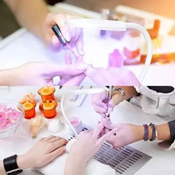 AORAEM LED Light Nail Lamp 12W Portable Gooseneck Lamp Gel Light Nail Dryer Gel Polish Light Professional Nail Light for Gel Nail (BB-White)