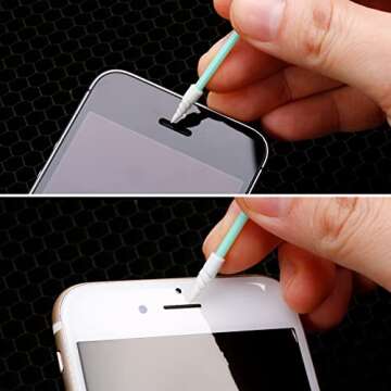 200 Pieces Foam Cleaning Swab Sticks Foam Tip Cleaning Swabs Sponge Stick for Inkjet Printer, Print Head, Camera, Optical Lens, Optical Equipment (Square Tip, Spiral Tip)