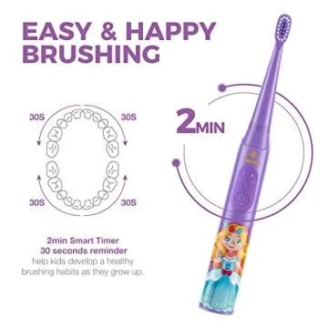 Vekkia Sonic Kids Electric Toothbrush - Fun & Effective