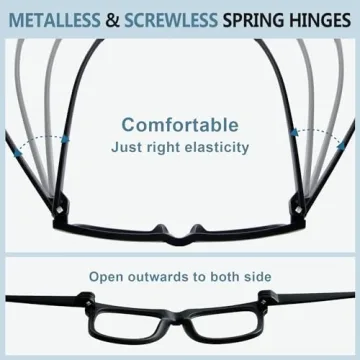 GUD Oversized Reading Glasses Screwless Spring Hinge 6 Pack
