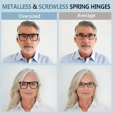 GUD Oversized Reading Glasses Screwless Spring Hinge 6 Pack