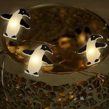 12FT Penguin LED String Lights for Whimsical Decor