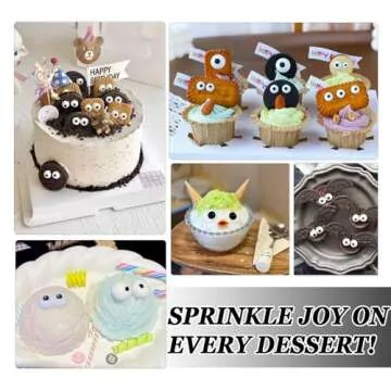 Candy Eyes Sprinkles for Cake Decorating Edible, Halloween Eyeball Sprinkles for Cookie Baking Ice C...