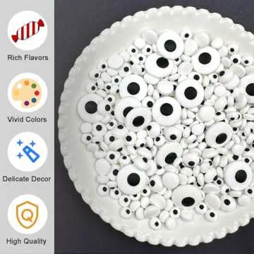 Candy Eyes Sprinkles for Cake Decorating Edible, Halloween Eyeball Sprinkles for Cookie Baking Ice Cream Brownie Cupcake Toppings