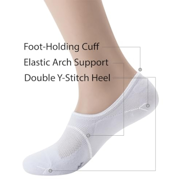 Pro Mountain No Show Socks for Women - 4 Pack Comfort