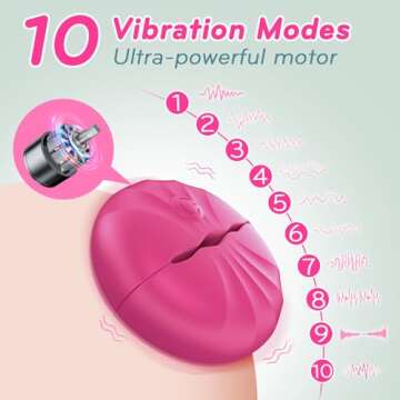 lvhua Nipple Toys Nipple Vibrator, Nipple Clamps Sex Pleasure Women with 10 Vibration Modes, Silicone Lightweight Invisible Nipple Toy, Vibrating Nipple Clamps Adult Sex Toy for Women Couples Pleasure