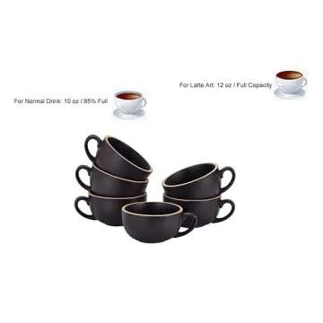 Coffeezone Vintage 12 oz Cup Set for Latte Art