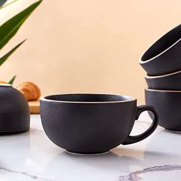 Coffeezone Vintage 12 oz Cup Set for Latte Art
