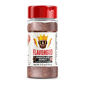 Chocolate Donut Topper Seasoning Mix by Flavor God - Premium All Natural & Healthy Spice Blend for I...