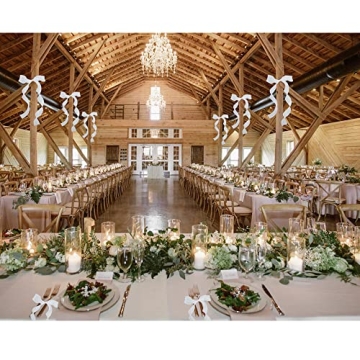 TONIFUL Wired Organza Ribbon for Weddings and Crafts