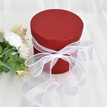 TONIFUL Wired Organza Ribbon for Weddings and Crafts