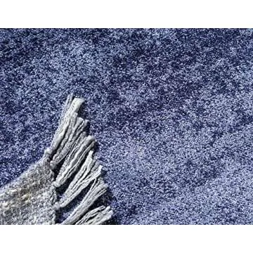 Unique Loom Del Mar Collection Area Rug - Lucille (3' 3" x 5' 3" Rectangle, Navy Blue/ Ivory)