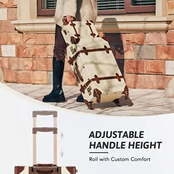 CO-Z Vintage Luggage Sets 2 Piece Retro Suitcase with Spinner Wheels