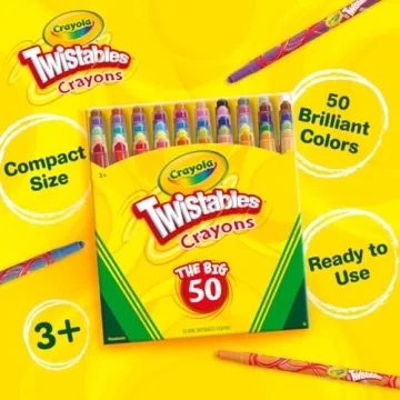 Crayola Mini Twistables Crayons 50 Pack for Kids