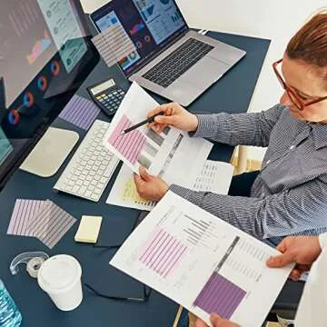 Yinder 24 Pack 720 Sheets Transparent Sticky Notes Translucent Clear Lined Self Sticky Notes for Bible Tabs, Book Tabs, Office School Supplies(3 x 3 Inch,Purple Colors)