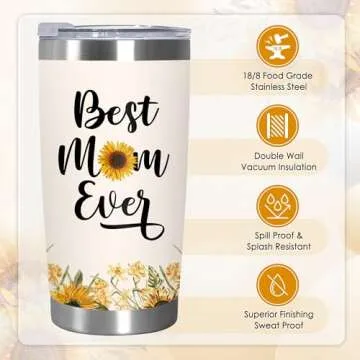 TEEZWONDER Stainless Steel Mom Tumbler - Perfect Gift Ideas
