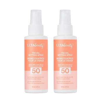 Ulta Beauty Facial Setting Spray Sunscreen SPF 50 Size 3.4 oz (pack of 2)