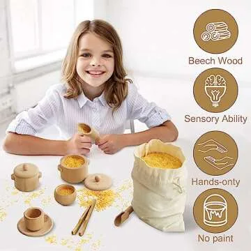 Beright Sensory Table with White Storage Bins and Sensory Toys, Perfect Choice for Christmas Thanksgiving Gift, Patent Pending