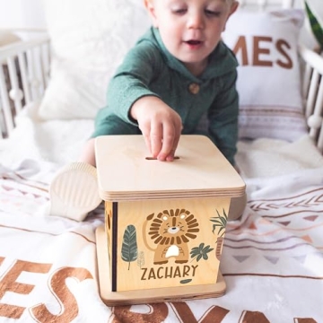 Personalized Handmade Wooden Piggy Bank for All Ages