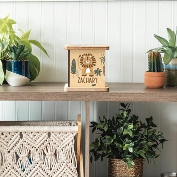 Personalized Handmade Wooden Piggy Bank for All Ages