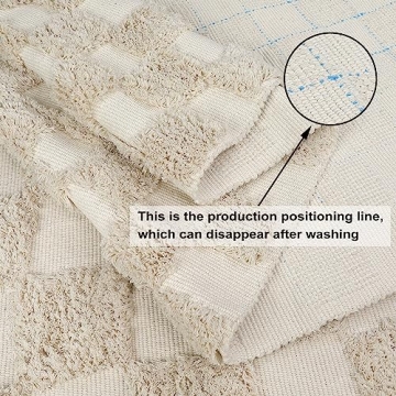 Stylish Lanffia Boho Checkered Rug - Machine Washable