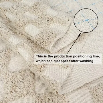 Stylish Lanffia Boho Checkered Rug - Machine Washable