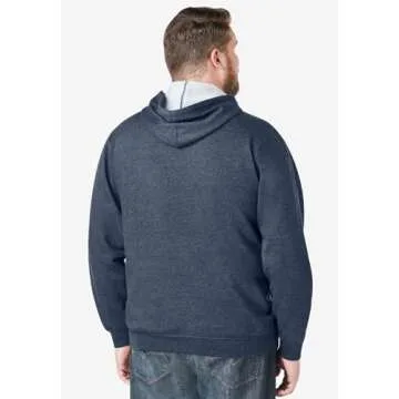 KingSize Men's Big & Tall Fleece Pullover Hoodie - 6XL, Cool Blue Marble