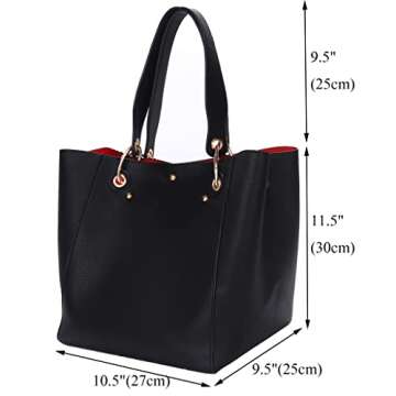 sqlp Large Work Tote Bag for Women Stylish Vegan Leather