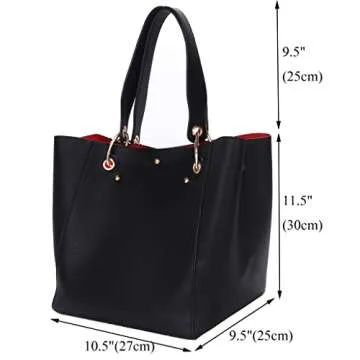 sqlp Large Work Tote Bag for Women Stylish Vegan Leather