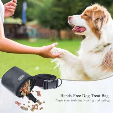 VIVAGLORY PawTreat Dog Treat Pouch Dog Training Treat Pouch Puppy Treat Bag Pet Treat Belt Bag for W...