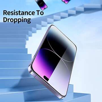 NEW'C 3 Pack Tempered Glass Screen Protector for iPhone 14 Pro Max