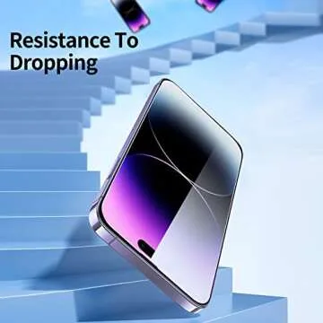 NEW'C 3 Pack Tempered Glass Screen Protector for iPhone 14 Pro Max