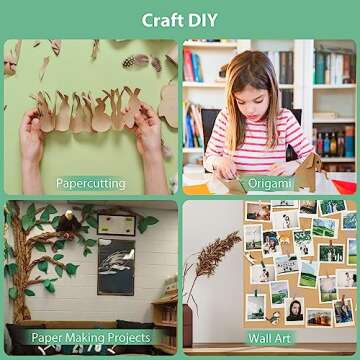 OcePor Brown Paper Roll 15"×450", Craft Paper, Kraft Paper Roll, Wrapping Paper, Packing Paper for Moving, Gift Wrapping, Wall Art, Table Runner, Floor Covering, Bulletin Board, Arts Crafts