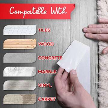 XFasten Carpet Tape for Hardwood Floors 2”x10yds No Residue Rug Tape Hardwood Floor, Strong Double Sided Carpet Tape Heavy duty Rug Tape for Area Rugs on Carpet Adhesive Tape for Rugs to Stay in Place